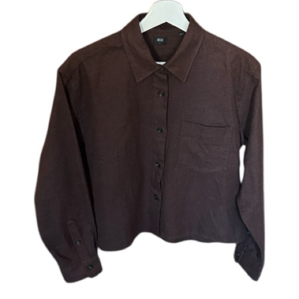 Uniqlo Brown Button-Up Shirt